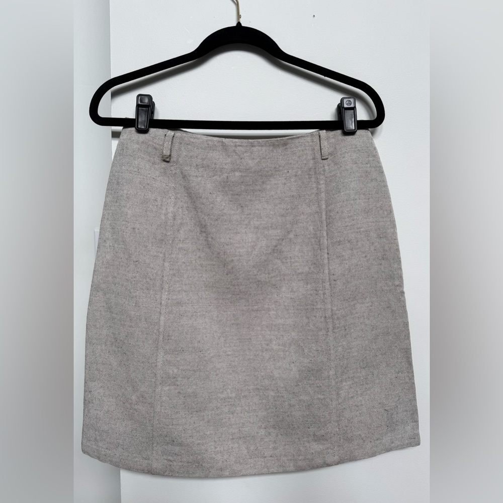 Prada Spring/Summer 1999 Vintage Linen Cream Knee Length Skirt IT 46 Med-Large